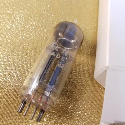 Tung-Sol Matched Pair (2) 12BH7A tNOS AT1000 TESTED Vacuum Tubes black plate 12BH7 dual triode 1950-1960 image 1