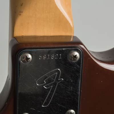 Fender  Mustang Solid Body Electric Bass Guitar (1975), ser. #551821, black tolex hard shell case. image 20
