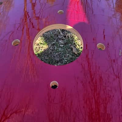 Tama Superstar 16 x 22" Bass drum shell 1980s - Cherry Wine image 5