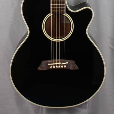 Takamine PT-106 auditorium electro 1998 - black - japan import image 1