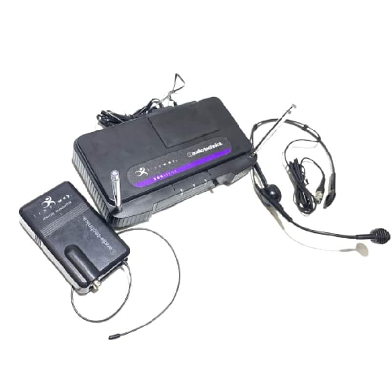 Audio-Technica 200 Series Freeway Wireless Microphone System w/ ATM70 Headset Microphone, ATW-T201 Bodypack Transmitter #2189 - USED image 1