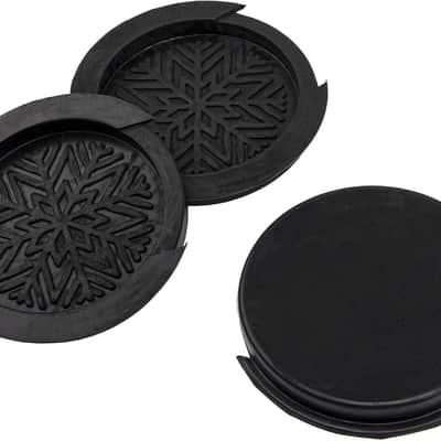 Guitar Soundhole Cover Rubber Guitar Sound Hole Cover Compatible with Acoustic Guitar (Black) image 2