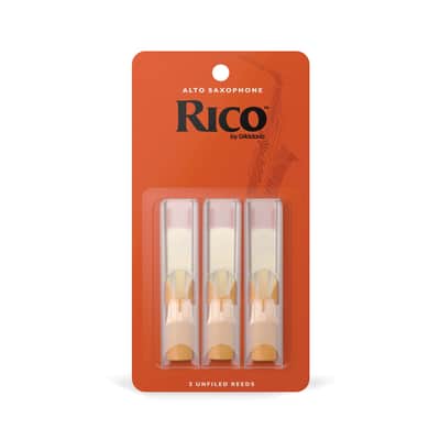 Mint D'Addario Rico RJA0330 Alto Saxophone Reed 3-Pack, Strength 3.0 image 2