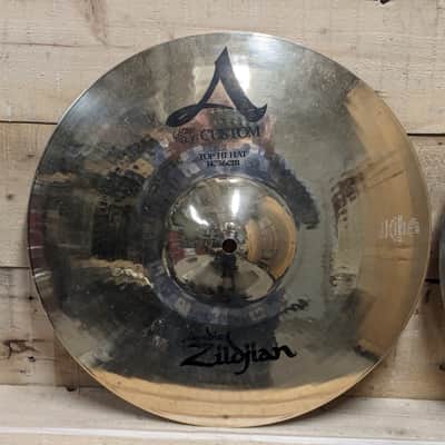 Zildjian 14" A Custom Hi-Hat Cymbals (Pair) 1991 - Present - Brilliant image 4