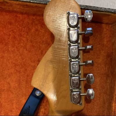 1968 Fender Mustang Dakota Red All Original Electric Guitar F-Stamped w/ OHSC Slab Body image 5