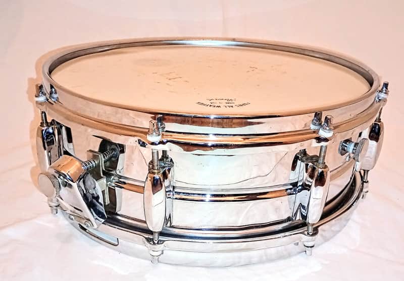 UNMARKED UNIQUE STENCIL COS SNARE DRUM 14" 60's/70's - 8 LUGS - FREE SHIP TO CUSA! image 1
