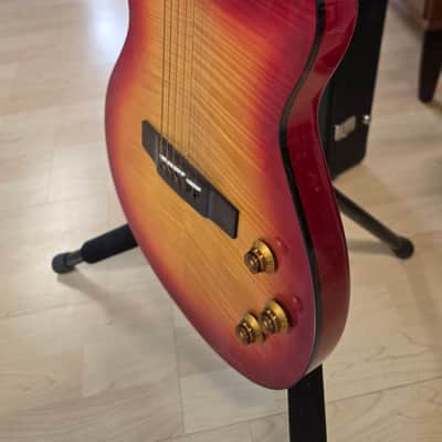 ESP CUSTOM SHOP Climax 1 of 100 ever made! Limited Edition RARE Model Ash Body! Cherry Sunburst 90s 1990's Piezo Electric AAA Flame Top Singlecut Guitar image 9