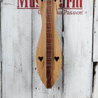 McSpadden 4 String Flathead Hourglass Spalted Sycamore Dulcimer with Gig Bag image 3