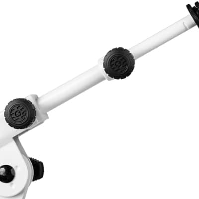 Shure by Gator SH-TRIPODSTANDTBM Tripod Boom Microphone Stand, White image 6
