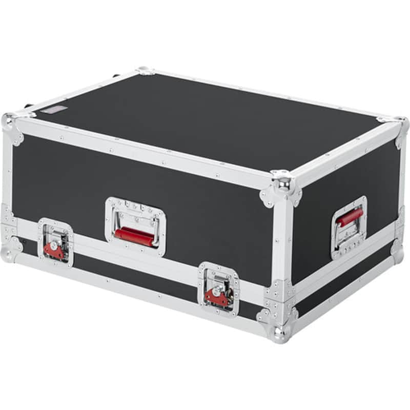 Gator Non-Doghouse Mixer Case for Midas M32R. Includes tilt & go wheels, plus 4" storage behind mixer. Shallow base allows mixer use while in case. G-TOURM32RNDH image 1