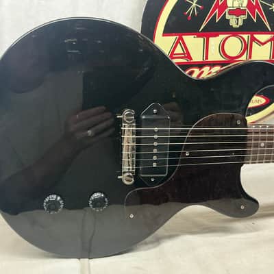 Epiphone Les Paul Junior LP Jr DC Double Cut doublecut Guitar - Ebony image 2
