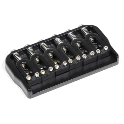 Hipshot 41060B Black Fixed 6 String Bridge. 0.125 Floor image 1