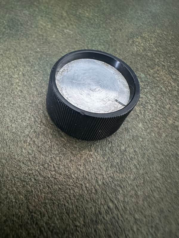 Vintage Silvertone Danelectro Gibson Airline Knob 1960s - Black and Chrome image 1