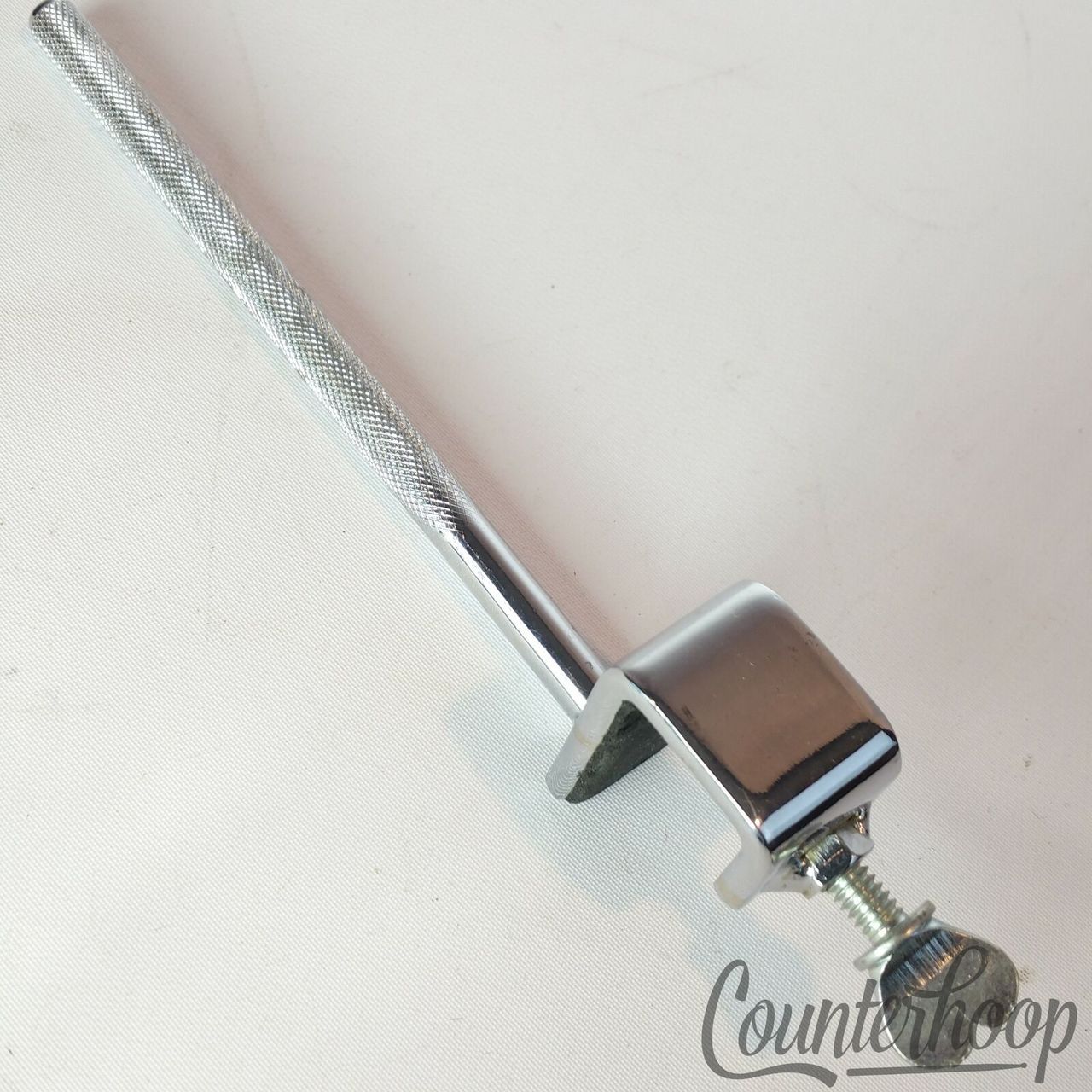 Pearl Clamp-On Bass Drum Cowbell Mount Holder Rod Chrome Vintage 70s Japan Part — main photograph