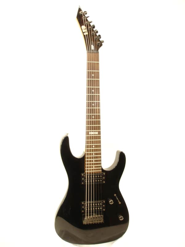 ESP LTD M-107 7-String Electric Guitar - Black | Reverb