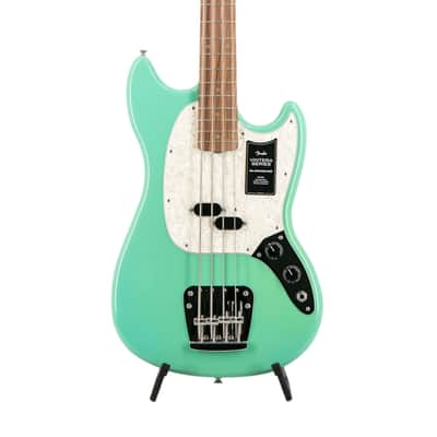 Fender Vintera 60s Mustang Bass Guitar, Pau Ferro FB, Sea Foam Green, MX2018XXXX image 4