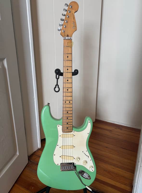 Fender Stratocaster Plus Maple Fretboard 1988 Surf Green E4 Serial Number image 1