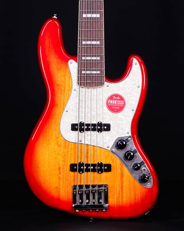 Squier Classic Vibe Active 70s Jazz Bass V, Laurel FB, Sienna Sunburst image 1