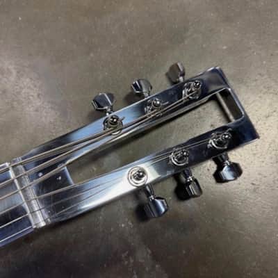 Electrical Guitar Company Aaron Turner 27.5 Baritone 2023 - Polished aluminum neck and polished acrylic body image 3