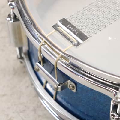 Rogers 5x14" Luxor Snare Drum Vintage 1960's Blue Sparkle Cleveland image 10
