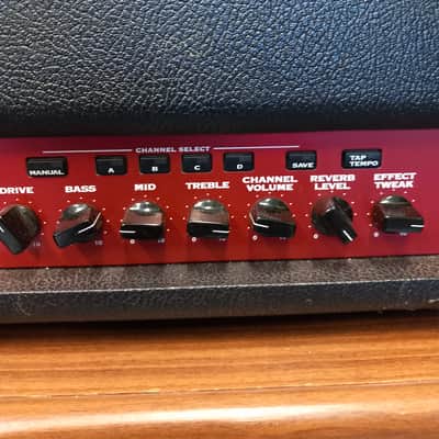 Line 6 Flextone HD 300-Watt Stereo Digital Modeling Guitar Amp Head 1998 - 2000 - Black / Red image 2