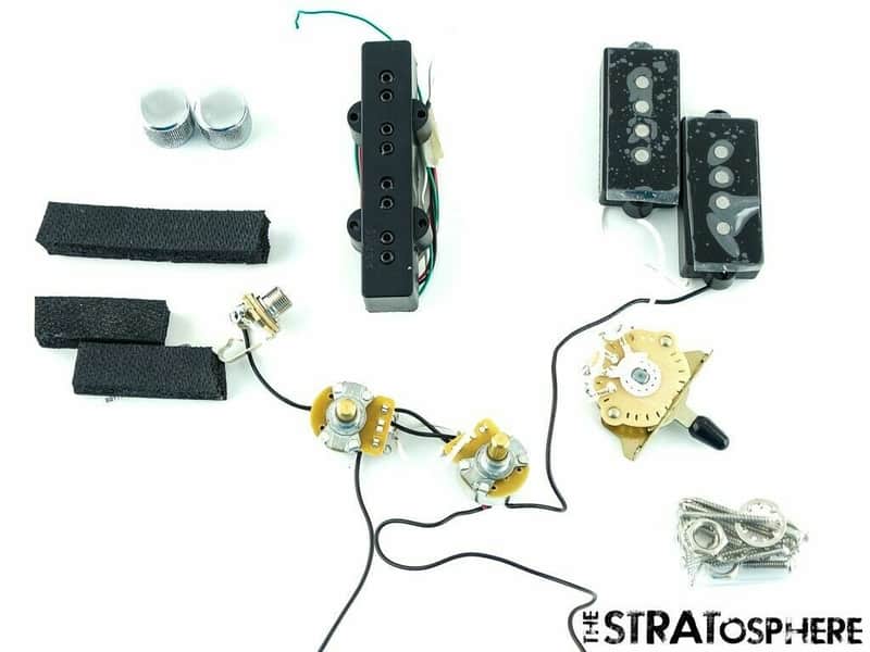 Fender Tony Franklin Precision P Jazz J Bass PICKUPS POTS KNOBS JACK SET Guitar image 1