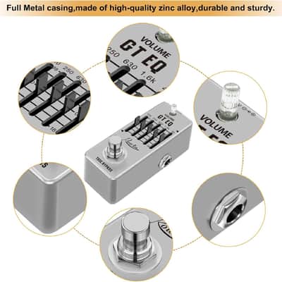 Rowin Guitar Equalizer Pedal 5-band Graphic EQ Frequency Compensator ±18dB Range LEF-317A, FREE PICKS + HOLDER+ FREE SHIP USA image 8