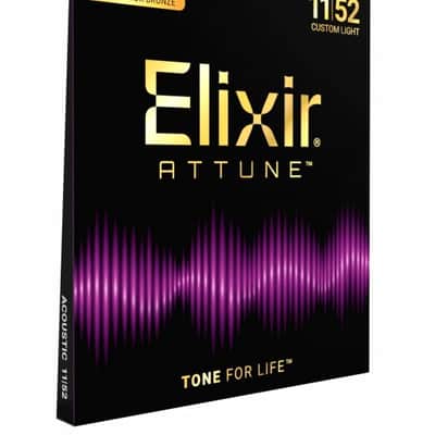 Elixir - Attune Phosphor Bronze Acoustic Guitar Strings Custom Light 11-52 image 2