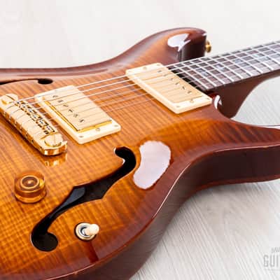 2004 Paul Reed Smith Hollowbody II Piezo Artist Package Violin Amber Burst w/ Case, Tags image 6
