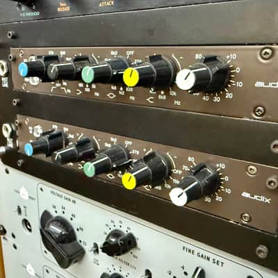 Audix 35102 Micpre EQ racked channel pair 1970 - Neve 33114 original vintage uk BBC discrete analog preamplifier image 4
