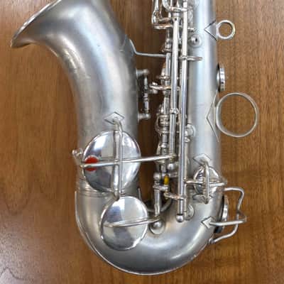 Blessing by CONN Bb vintage professional curved soprano saxophone in satin silver plate with gold wash bell, very RARE image 2
