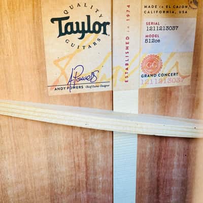 TAYLOR 512CE ACOUSTIC / ELECTRIC GUITAR W CASE (USED) image 4