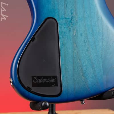 2023 Sadowsky Metroline Vintage J/J 5-String Bora Blueburst image 11