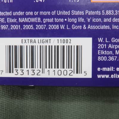 Elixir 11002 Nanoweb 80/20 Bronze Acoustic Guitar Strings - Extra Light (10-47) image 6
