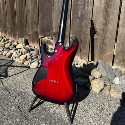 Tom Anderson Guitarworks Drop Top 2017 - Cajun Red to Black Burst image 2