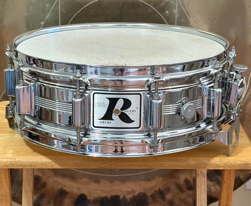 Vintage Rogers Dynasonic 5x14 Snare Drum COB Chrome Over Brass 100% ORIGINAL! image 1