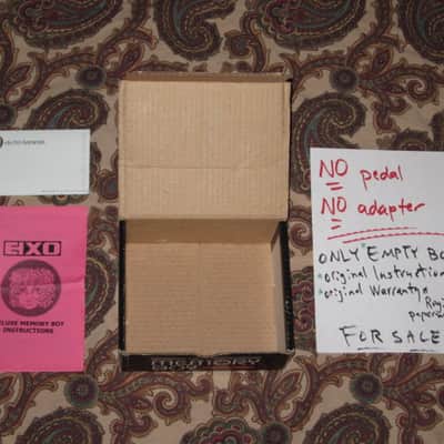 visibly used condition genuine Electro-Harmonix EMPTY CARDBOARD BOX + original Owner's Manual and original Warranty & Registration paperwork ONLY for EXO Deluxe Memory Boy (NO pedal, NO power supply) 2010s- 2020s (specifically from 2013) image 2
