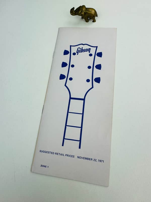 Gibson Suggested Retail Price List – Effective November 22, 1971 image 1