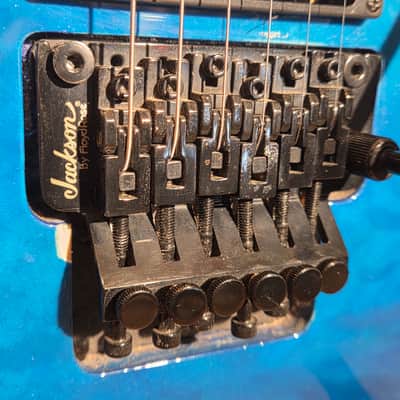 Jackson JS Series JS32Q DKA Dinky Archtop Amaranth Fretboard Transparent Blue image 6