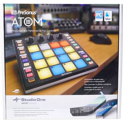 PRESONUS ATOM 16 Pad USB MIDI RGB DJ Controller+Studio One Software+Headphones image 8