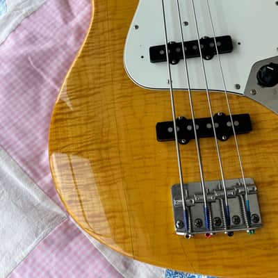 Fender MIJ JB-62 Foto Flame Jazz Bass + Documention 1994 - 1996 - Natural image 7