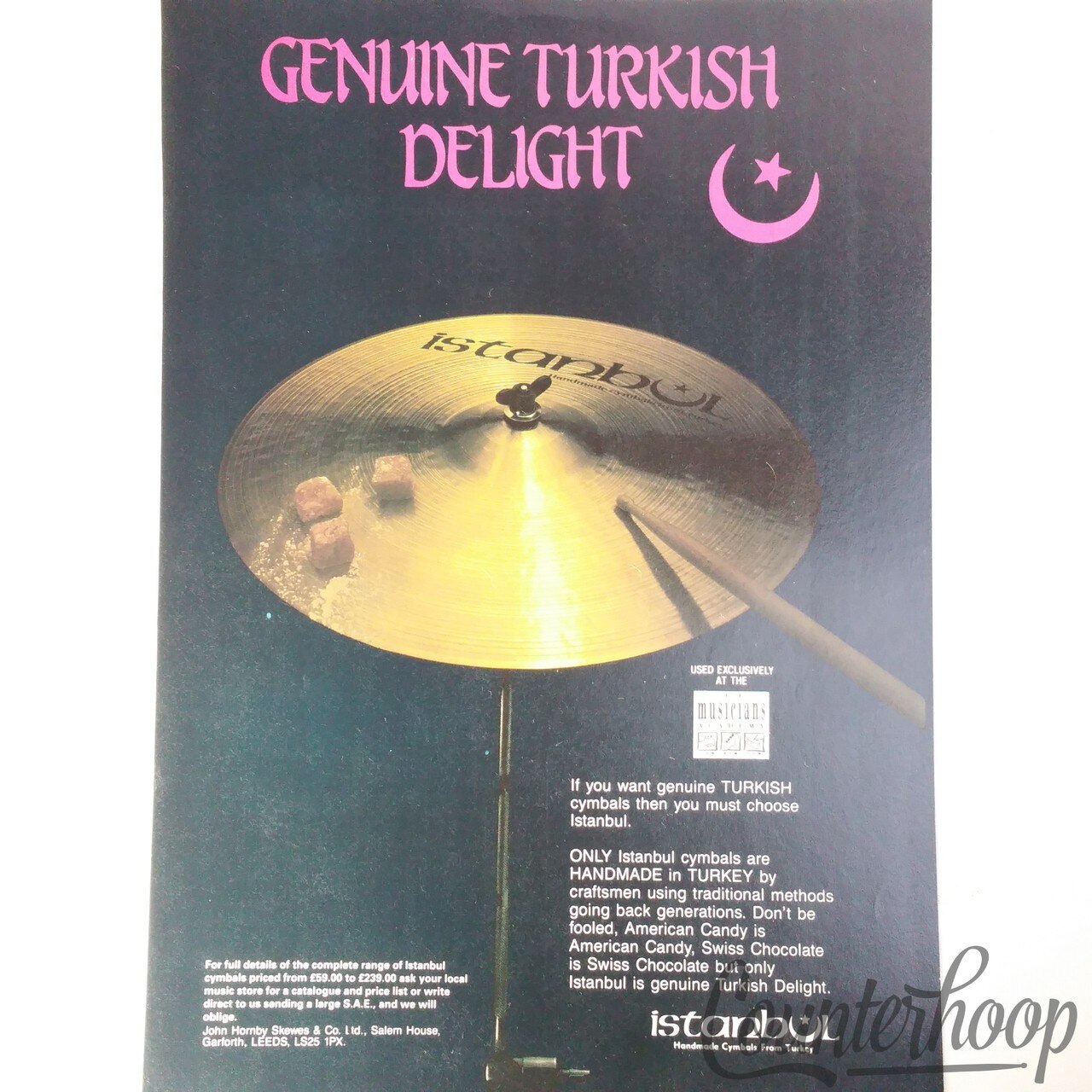 Istanbul Mehmet+Agop Pre-Split Black Label Turkish Cymbals Flyer Advert 90s IMRW — main photograph