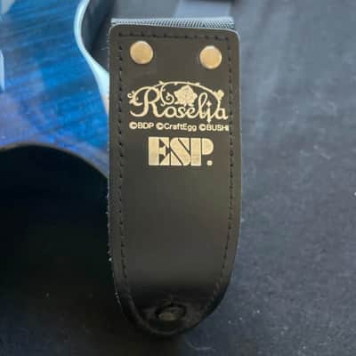 ESP M-II SAYO Hikawa bang dream x ESP collaboration guitar 2021 - Blue image 7