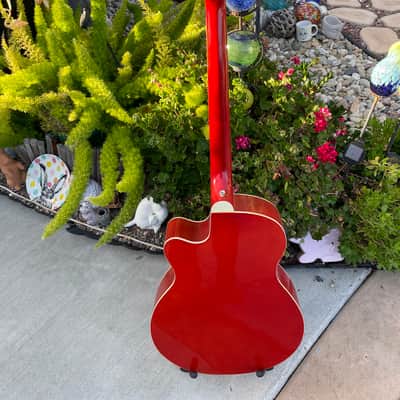 Rare Redburst Sky Electric/Acoustic Bass Guitar image 8