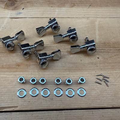 Grover 502CK Roto-Grip Locking 3+3 Tuning Machines - Chrome with Keystone Buttons image 5