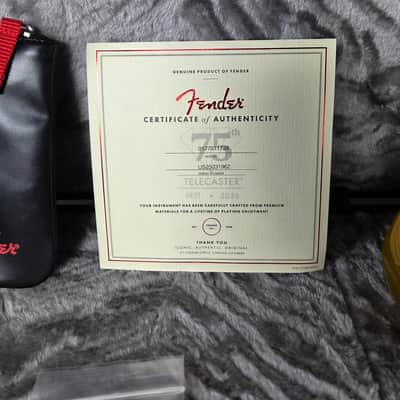 Fender 75th Anniversary American Ultra II Telecaster Liquid Gold W/Case image 5