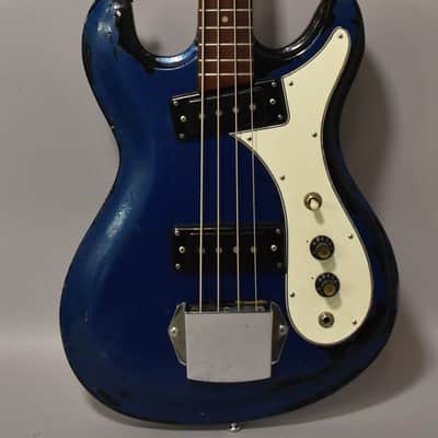 1970s Univox Hi-Flier Phase II Bass Metallic Blue Refin MIJ w/Gig Bag image 1