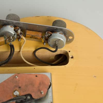 Fender Telecaster Solid Body Electric Guitar (1952), ser. #0691, original brown hard shell case. image 18