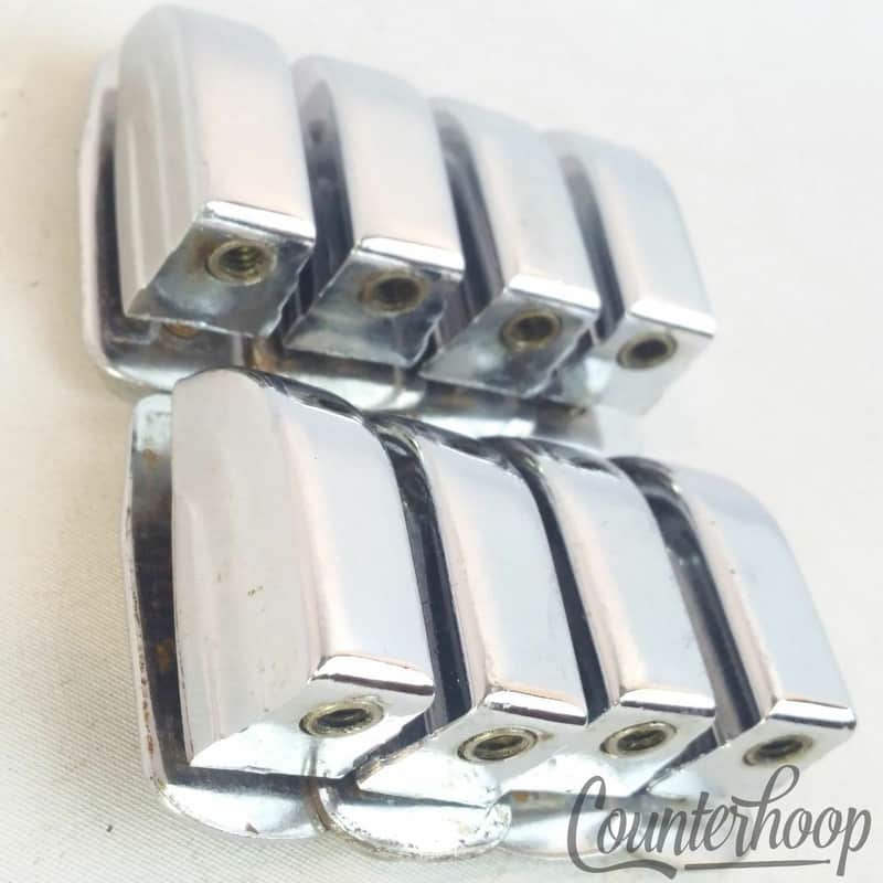 *Leedy 8x Beavertail Tom/Snare Drum Lugs Chrome No-Tab Elkhart,IN USA 40s-50s* image 1