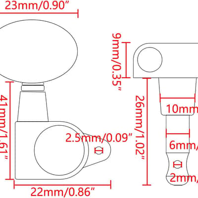 3R 3L Semi-Closed Golden Guitar String Tuners Tuning Keys Pegs Machine Heads Knobs Locking Tuners for Acoustic, Electric Guitar image 3